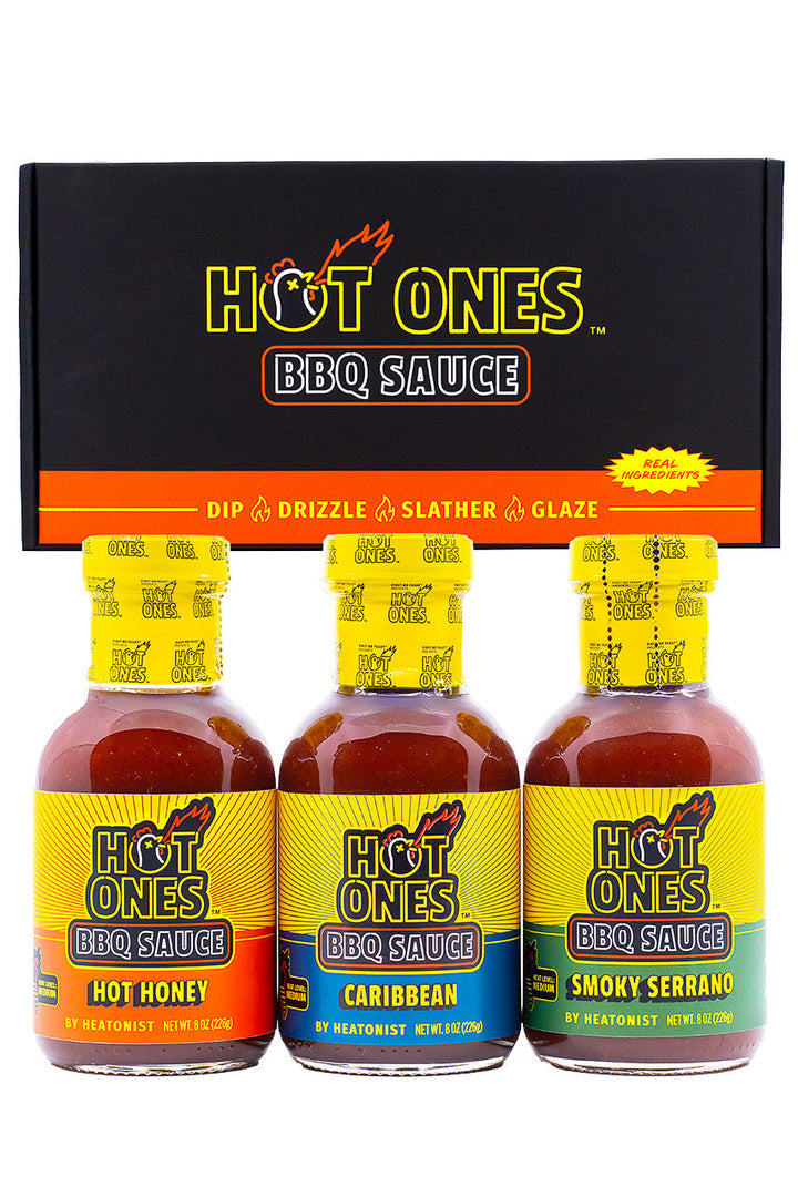 Hot Ones BBQ Trio Pack (Hot Honey / Caribbean / Smoked Serrano) U0
