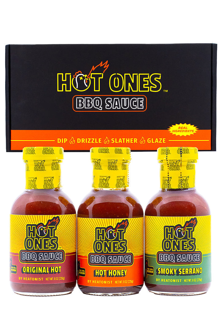 Hot Ones BBQ Trio Pack (Original / Hot Honey / Smoked Serrano) O0