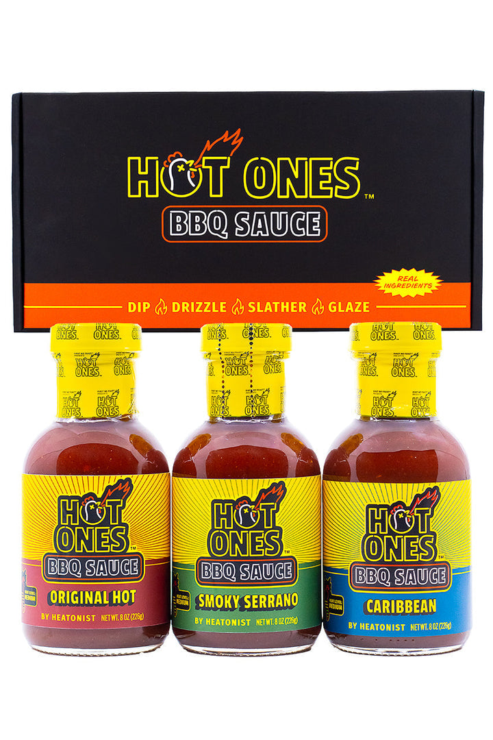 Hot Ones BBQ Trio Pack (Original / Smoked Serrano / Caribbean) P6